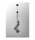 Marshall Ceiling Pendant 5 Light G9 Satin Black Smoke Plated Glass-8
