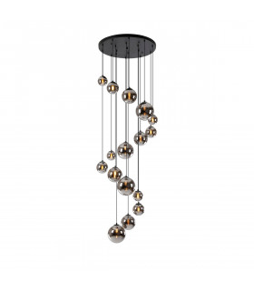 Marshall Ceiling Pendant 16 Light G9 Satin Black Chrome Plated Glass-1