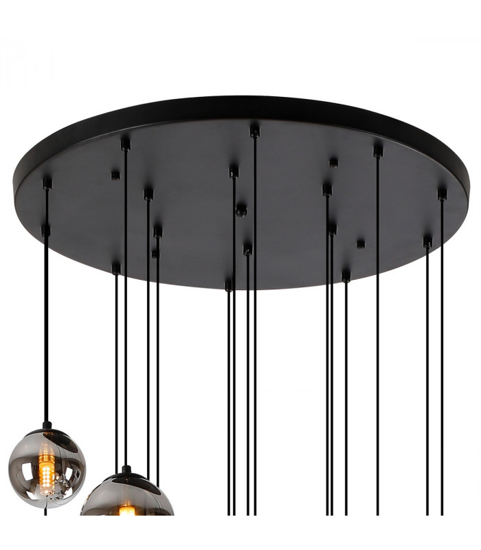 Marshall Ceiling Pendant 16 Light G9 Satin Black Chrome Plated Glass-7