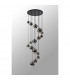 Marshall Ceiling Pendant 16 Light G9 Satin Black Chrome Plated Glass-9