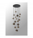 Marshall Ceiling Pendant 16 Light G9 Satin Black Chrome Plated Glass-10