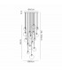 Marshall Ceiling Pendant 16 Light G9 Satin Black Opal Glass-2