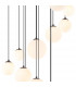 Marshall Ceiling Pendant 16 Light G9 Satin Black Opal Glass-8