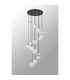 Marshall Ceiling Pendant 16 Light G9 Satin Black Opal Glass-9