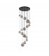Marshall Ceiling Pendant 16 Light G9 Satin Black Smoke Plated Glass-1