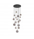 Marshall Ceiling Pendant 16 Light G9 Satin Black Smoke Plated Glass-5