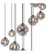 Marshall Ceiling Pendant 16 Light G9 Satin Black Smoke Plated Glass-8