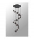 Marshall Ceiling Pendant 16 Light G9 Satin Black Smoke Plated Glass-9