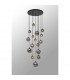 Marshall Ceiling Pendant 16 Light G9 Satin Black Smoke Plated Glass-10