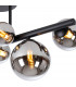Marshall Semi Flush Ceiling Lamp 6 Light G9 Satin Black Chrome Plated Glass-7