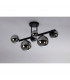 Marshall Semi Flush Ceiling Lamp 6 Light G9 Satin Black Chrome Plated Glass-8