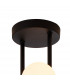 Marshall Semi Flush Ceiling Lamp 6 Light G9 Satin Black Opal Glass-5