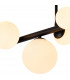 Marshall Semi Flush Ceiling Lamp 6 Light G9 Satin Black Opal Glass-6