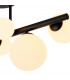 Marshall Semi Flush Ceiling Lamp 6 Light G9 Satin Black Opal Glass-7