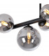 Marshall Semi Flush Ceiling Lamp 6 Light G9 Satin Black Smoke Plated Glass-6