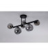 Marshall Semi Flush Ceiling Lamp 6 Light G9 Satin Black Smoke Plated Glass-8