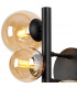 Marshall Wall Lamp 3 Light G9 Satin Black Amber Plated Glass-5