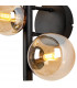 Marshall Wall Lamp 3 Light G9 Satin Black Amber Plated Glass-6