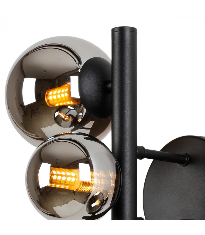 Marshall Wall Lamp 3 Light G9 Satin Black Chrome Plated Glass-5