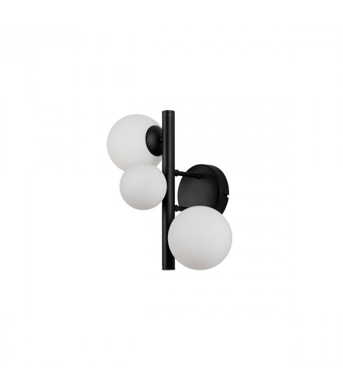 Marshall Wall Lamp 3 Light G9 Satin Black Opal Glass-4