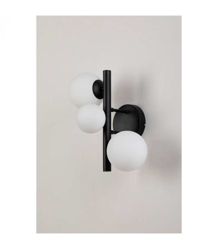Marshall Wall Lamp 3 Light G9 Satin Black Opal Glass-7