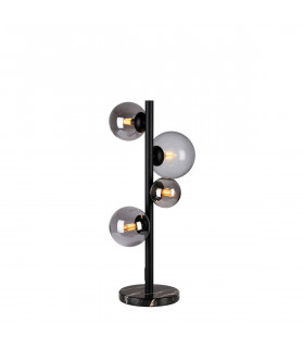 Marshall Table Lamp 4 Light G9 Satin Black Smoke Plated Glass-1