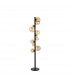 Marshall Floor Lamp 11 Light G9 Satin Black Amber Plated Glass-1
