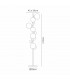 Marshall Floor Lamp 11 Light G9 Satin Black Amber Plated Glass-2