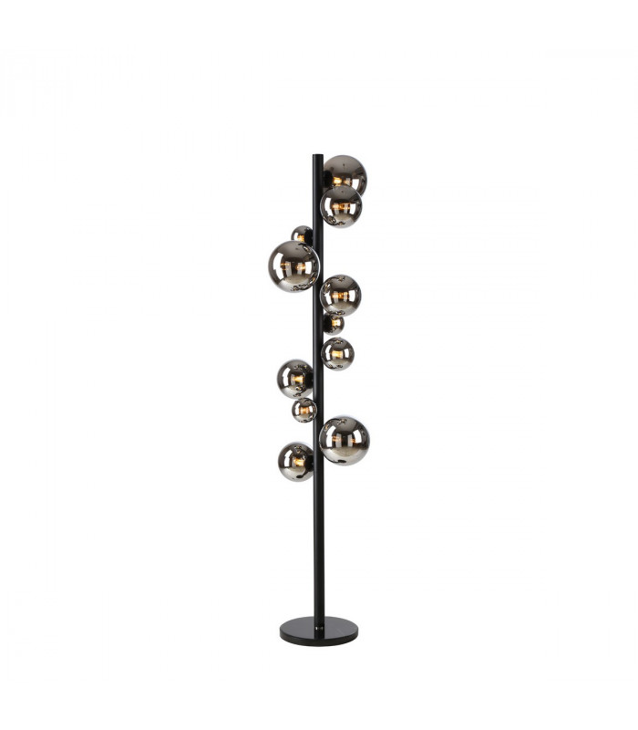 Marshall Floor Lamp 11 Light G9 Satin Black Chrome Plated Glass-1