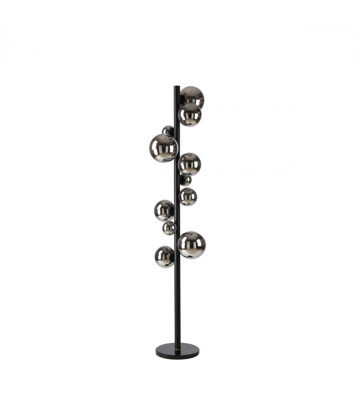 Marshall Floor Lamp 11 Light G9 Satin Black Chrome Plated Glass-4