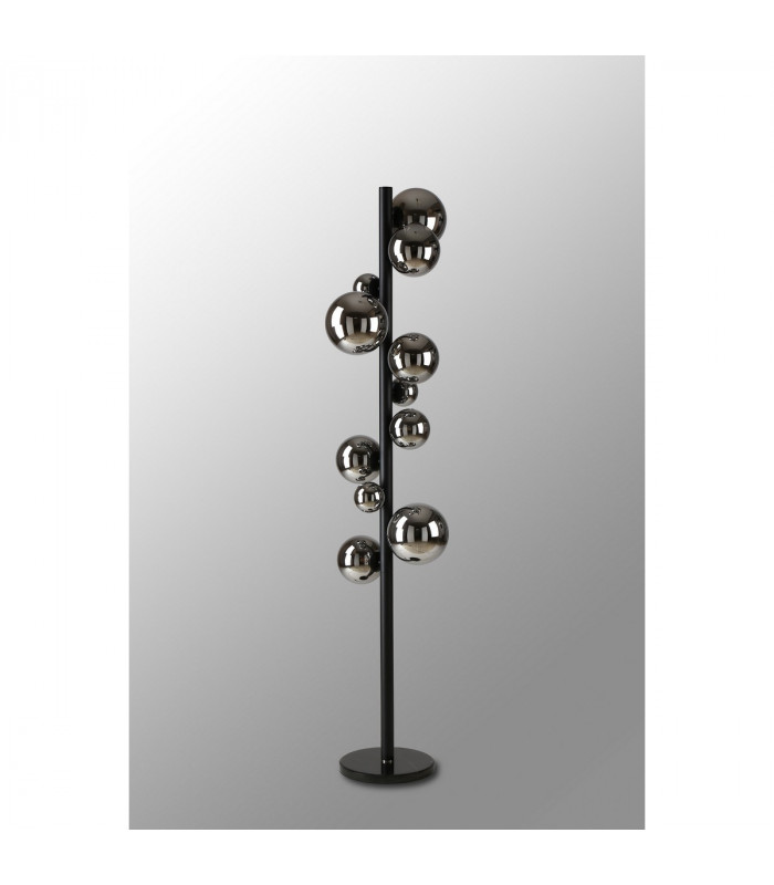Marshall Floor Lamp 11 Light G9 Satin Black Chrome Plated Glass-7