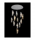 Marilla Ceiling Pendant 3m 12 Light G9 Polished Chrome Clear & Amber & Smoked Glass-3