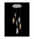 Marilla Ceiling Pendant 2.5m 6 Light G9 Polished Chrome Clear & Amber & Smoked Glass-3