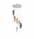Marilla Ceiling Pendant 2.5m 6 Light G9 Polished Chrome Clear & Amber & Smoked Glass-7