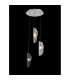 Marilla Ceiling Pendant 2m 3 Light G9 Polished Chrome Clear & Amber & Smoked Glass-3