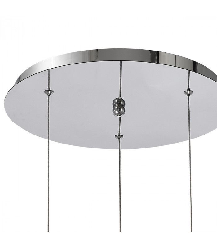 Marilla Ceiling Pendant 2m 3 Light G9 Polished Chrome Clear & Amber & Smoked Glass-6