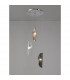 Marilla Ceiling Pendant 2m 3 Light G9 Polished Chrome Clear & Amber & Smoked Glass-9