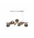 Marshall Linear Ceiling Pendant 9 Light G9 Satin Nickel Chrome Plated Glass-1