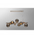 Marshall Linear Ceiling Pendant 9 Light G9 Satin Nickel Chrome Plated Glass-3
