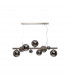 Marshall Linear Ceiling Pendant 9 Light G9 Satin Nickel Chrome Plated Glass-4