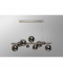 Marshall Linear Ceiling Pendant 9 Light G9 Satin Nickel Chrome Plated Glass-10
