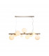 Marshall Linear Ceiling Pendant 9 Light G9 Satin Nickel Opal Glass-1