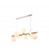 Marshall Linear Ceiling Pendant 9 Light G9 Satin Nickel Opal Glass-5