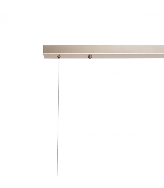 Marshall Linear Ceiling Pendant 9 Light G9 Satin Nickel Opal Glass-7