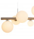 Marshall Linear Ceiling Pendant 9 Light G9 Satin Nickel Opal Glass-8