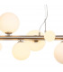 Marshall Linear Ceiling Pendant 9 Light G9 Satin Nickel Opal Glass-9