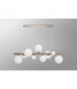 Marshall Linear Ceiling Pendant 9 Light G9 Satin Nickel Opal Glass-10