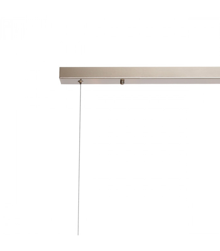 Marshall Linear Ceiling Pendant 9 Light G9 Satin Nickel Smoke Plated Glass-7