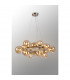 Marshall Circular Ceiling Pendant 16 Light G9 Satin Nickel Amber Plated Glass-3