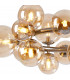 Marshall Circular Ceiling Pendant 16 Light G9 Satin Nickel Amber Plated Glass-6
